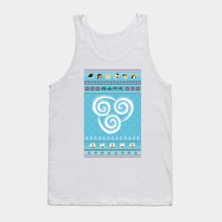 Avatar the Last Airbender Festive Chibis Ugly Christmas Sweater Style Tank Top